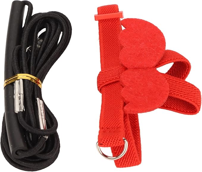 Zerodis Pet Bird Harness Leash, Lightweight Bird Flying Harness Anti Bite Bird Harness Leash for Parrots Pigeons Lovebird Red
