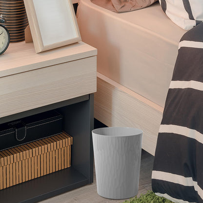 UUJOLY Small Trash Can Wastebasket Garbage Can Container Bins for Bathrooms,Bedroom Room, Kitchens, Offices, Kids Rooms, Dorms, 3 Pack, Grey