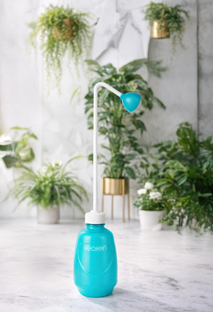 VEOJEIN Longest Spout Plant Watering Squeeze Bottle [16,2", Pack of 2], Watering Can for Hanging Plants, Original Extended Design for Hard-to-Reach Plants Indoor & Outdoor Watering, 15 oz (Teal)