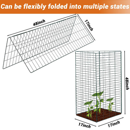 Metal Cucumber Trellis Foldable,Garden Trellis for Climbing Outdoor Plants,Tomato Plant Support,Green Bean Trellis,Vegetable Trellis,Zucchini Trellis,Plant Holders for Outside (1 Pack)