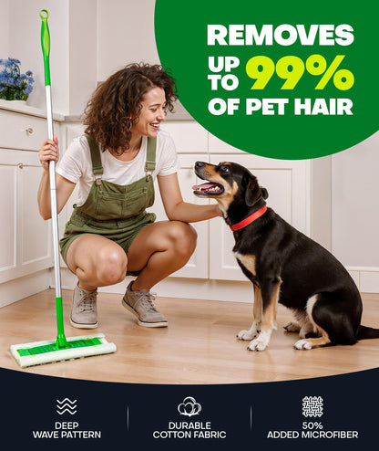 60 Count Heavy Duty Dry Sweeping Cloths Refills for Swiffer Sweeper Mop, Deep Clean Sweeper Pet Mop Pads for Multi Surface Floor Mopping & Cleaning, Disposable Dry Pad Refills Floor Duster, Unscented