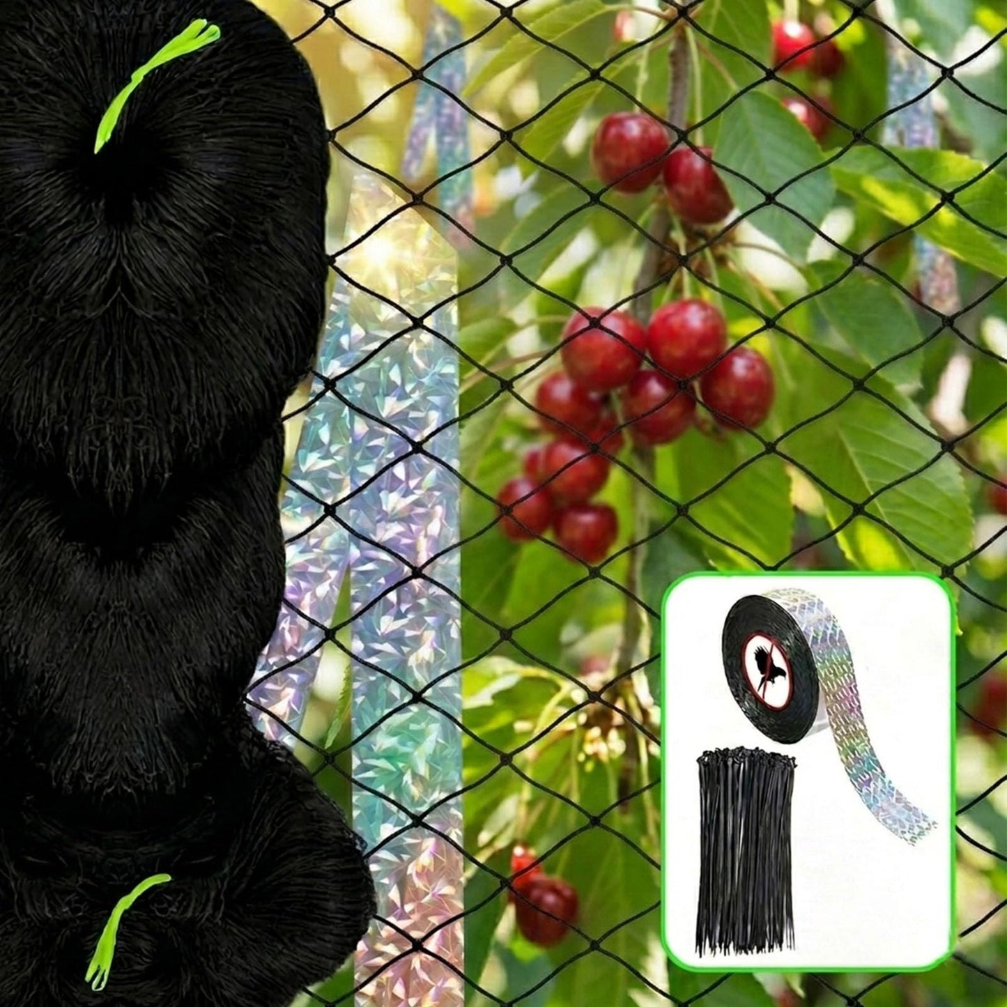 Poultry Netting 25x25 ft, 1" Square Mesh Heavy Duty Chicken Run Net, Garden Netting to Protect Plants, Fruit Trees, Vegetables from Birds, Deer, Pests & Animals for Farm, Orchard, Coop