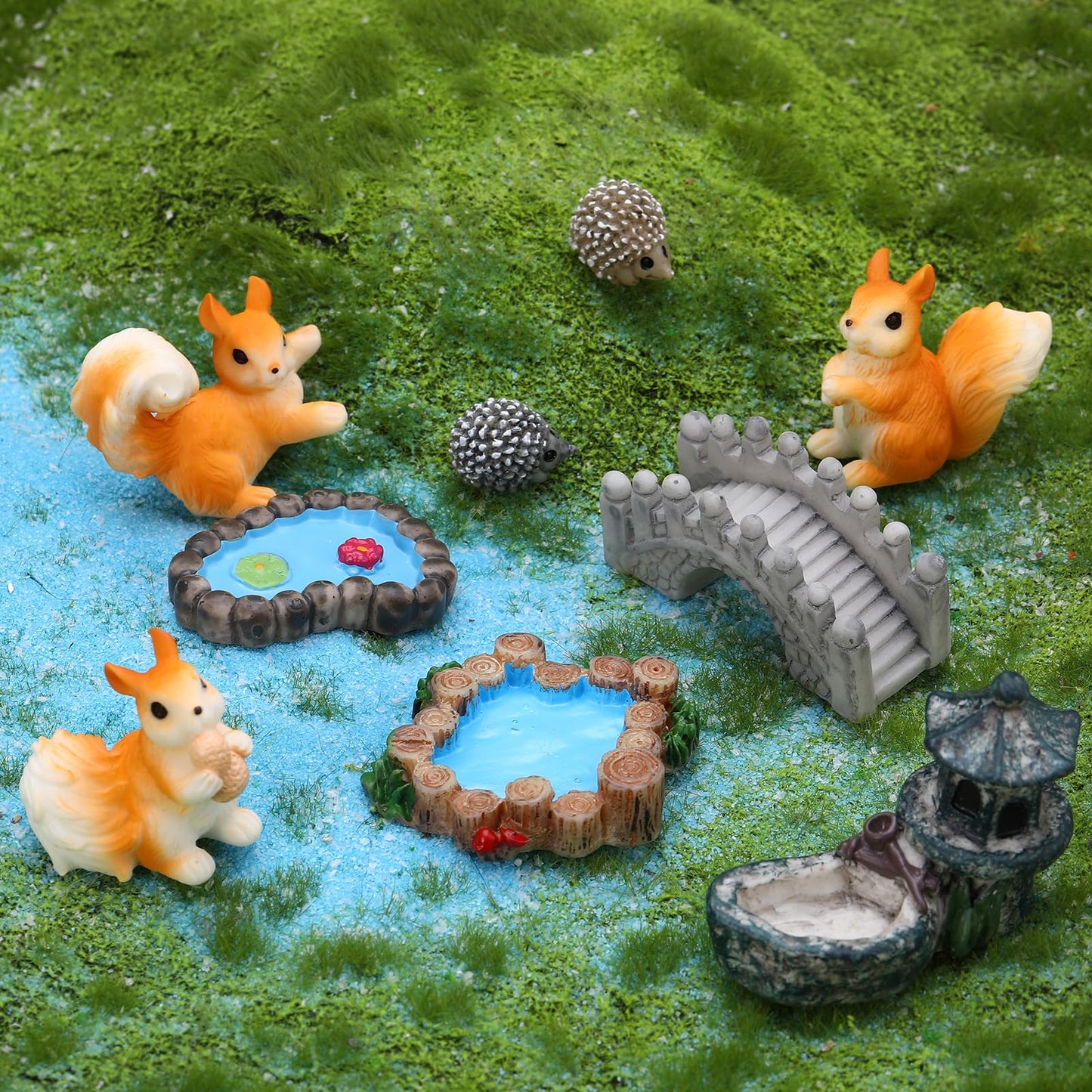 GGSTDDUP Fairy Garden Accessories 25Pcs - Miniature Garden Ornaments Landscape Decorations Mini Fairy Figures Animal Plant Furniture Set for DIY Terrarium Potted Plants Dollhouse Decor