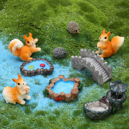 GGSTDDUP Fairy Garden Accessories 25Pcs - Miniature Garden Ornaments Landscape Decorations Mini Fairy Figures Animal Plant Furniture Set for DIY Terrarium Potted Plants Dollhouse Decor