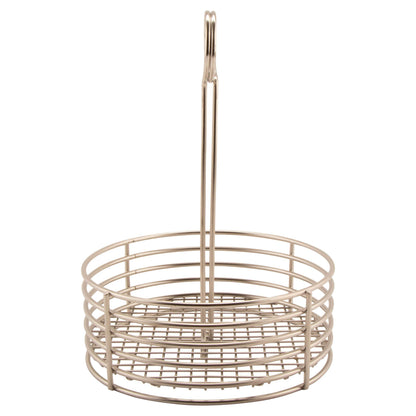 G.E.T. Enterprises Stainless Steel Round Stainless Steel Condiment Caddy Stainless Steel Table Caddies Collection 4-81866 (Case of 12)
