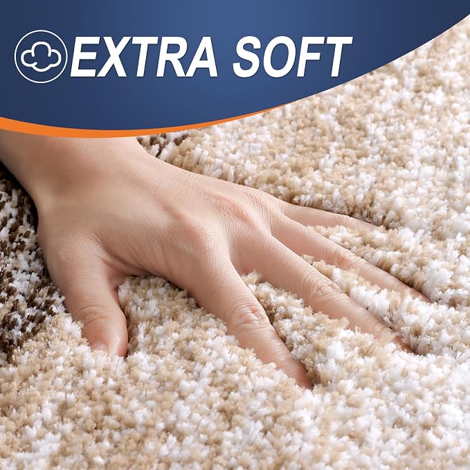 OLANLY Large Bathroom Rugs Mat 50x30, Extra Soft Absorbent Microfiber Bath Rugs, Rubber Backing, Quick Dry, Washable Bath Mats for Bathroom Floor, Tub and Shower, Home Decor Accessories, Light Brown