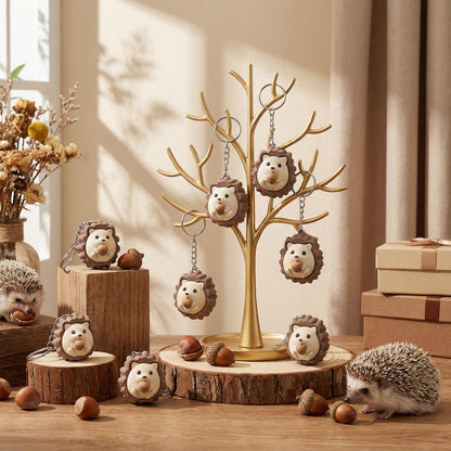 Kenning 12 Pcs Hedgehog Clicker Fidget Toys Keychains Bulk 3D Printed Sensory Clicker for Stress Relief End of Year Student Gifts from Teacher Classroom Rewards Graduation Favors