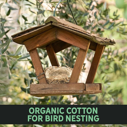 Uncle Dunkels Replacement Cotton for Bird Nest Material Holder, All-Natural Bag to Refill Hanging Bird Nest Material Dispenser