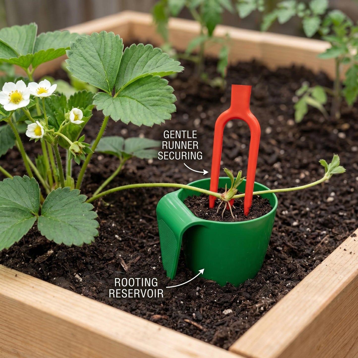 Xoeryoy Propagation Cups, 20PCS Small Strawberry Propagation Cups with 50 Vine Press Forks Plastic Planter for Runner Rooting & Transplanting