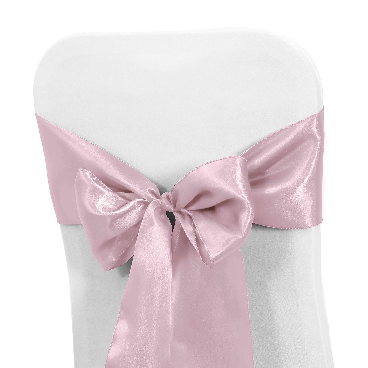 Obstal 10 PCS Satin Chair Sashes Bows for Wedding Reception- Universal Chair Cover Back Tie Supplies for Banquet, Party, Hotel Event Decorations