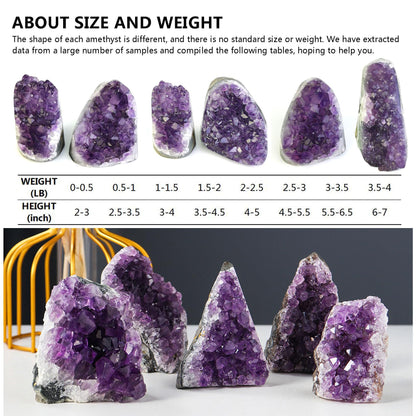 Amethyst Cluster Quartz Crystal Rock Raw Stone Purple Crystals Geode Healing Crystals 0-0.5LB