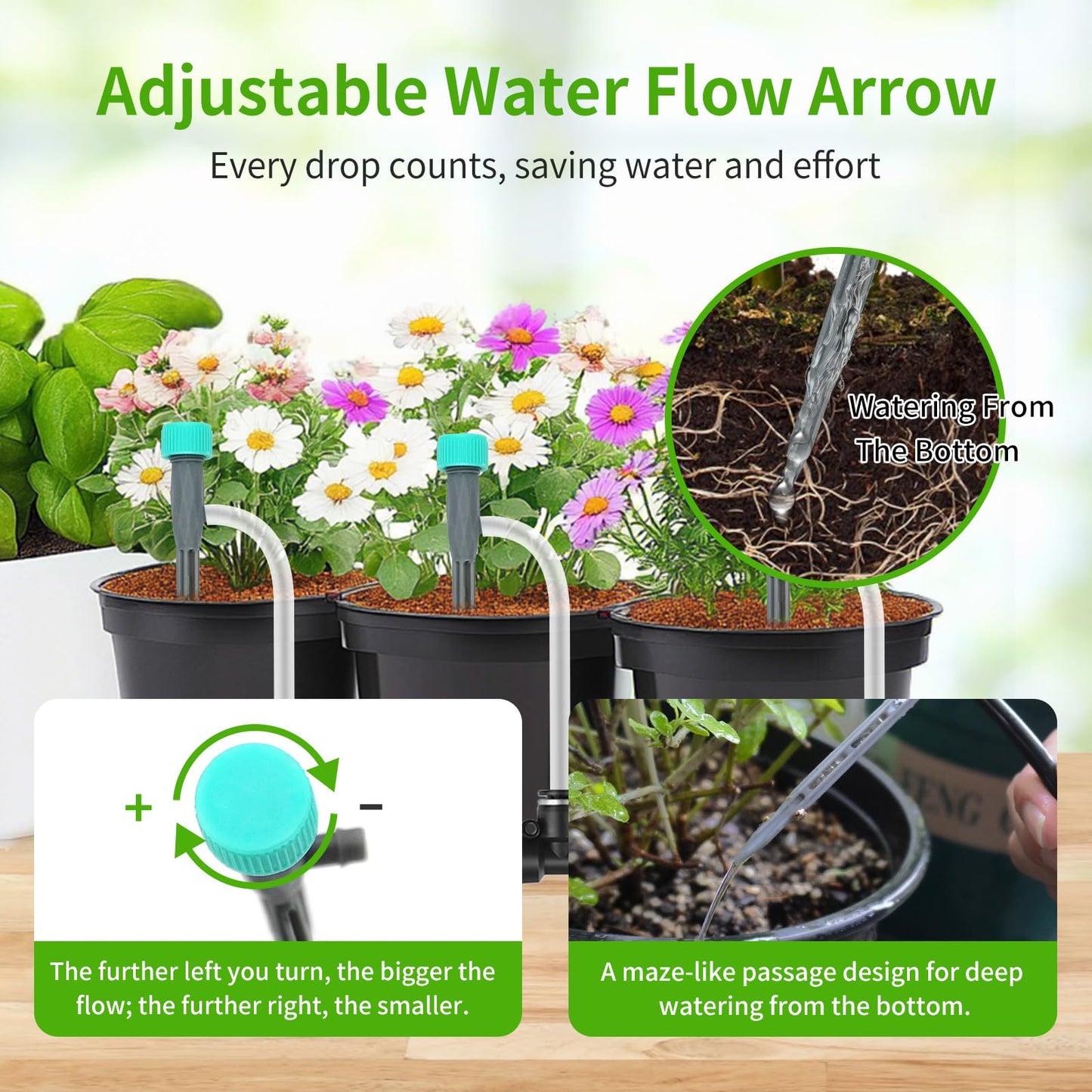 DAOTAILI Plant Watering Devices - Dual Pump Automatic System for 20 Pots, 30-Day Smart Timer with USB-C Charging – Ideal for Indoor Gardens & Balconies