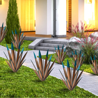 VChymm 2pcs Metal Country Tequila Sculpture DIY Plant Home Decor Garden Ornament Indooutdoor Statuette Patio Lawn Stake Decoration Gift 16"