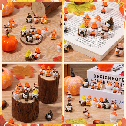 GGSTDDUP 60 Pcs Mini Resin Gnomes Mini Gnomes Figurines for DIY Cake Decoration Ornaments Crafts Moss Landscape