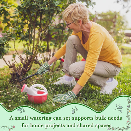 Sieral 20 Pcs Mini Plastic Watering Cans Bulk 3.5 Inch Small Portable Watering Pot Can for Garden, Indoor Outdoor Plants, Flower, Succulents, House Plants, Beach Sand and Water Play Yellow, Pink, Blue