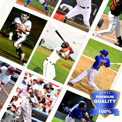 400 Pack 9 Pocket Card Sleeves Binder Sheets, Holds 7200 Cards, Trading Card Sleeves for 3 Ring Binder, Protective Pages Sheets for Baseball, Football, Business, Game Cards