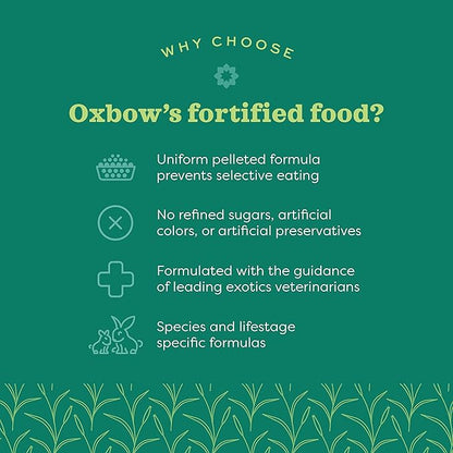 Oxbow Essentials Senior Guinea Pig Food, Made with Oxbow Alfalfa for Guinea Pig, Pet Food Pellets with Vitamin C, Small Animal Pet Products, Made in USA, High Fiber, 8 lb. Bag
