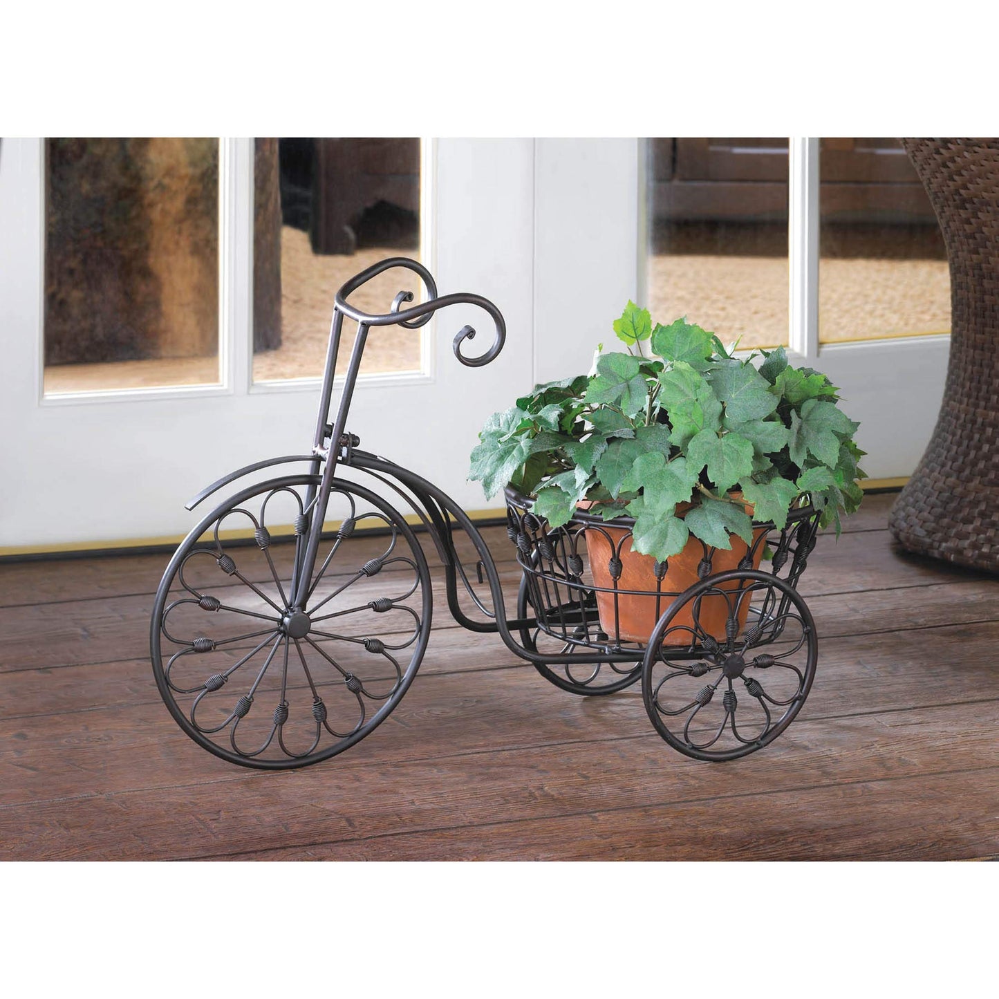 New Iron Bicycle Plant Flower Stand Pot Home Garden Patio Indoor Outdoor Decor