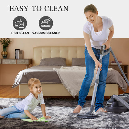 Shag Area Rugs for Living Room 5x7 Feet, Upgrade Anti-Skid Rectangular Cozy Rug, Indoor Floor Carpet for Kids Boys Girls Dorm Bedroom Playroom, Home Decor Aesthetic, Tie-Dyed Dark Gray