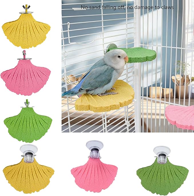 Bird Perch Stands for Cage Parrots Perch Platform Parrots Chewing Toy Bird Beak Grinding Stone Foot Clawing Trimmer Foot Claws Trimmer