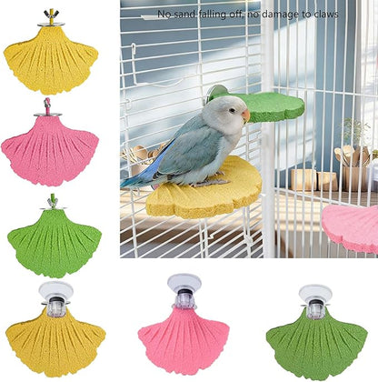 Bird Perch Stands for Cage Parrots Perch Platform Parrots Chewing Toy Bird Beak Grinding Stone Foot Clawing Trimmer Foot Claws Trimmer
