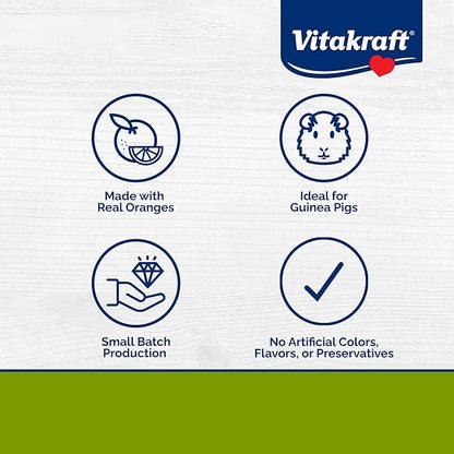 Vitakraft Drops with Orange Flavor Guinea Pig Treats 5.3 oz Bag Delicious Yogurt Enriched Snacks with Vitamin C Essential Nutrients and Wholesome Nourishment for Small Pets,(Pack of 2)