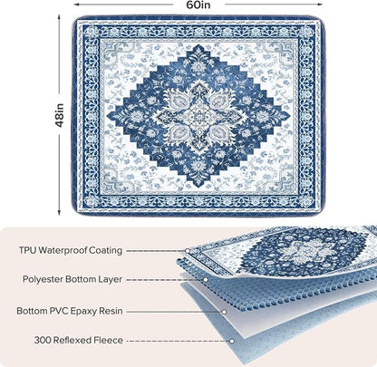INVENHO 2PACK Washable Pee Pads for Dogs 60"x48" Reusable Dog Pads Extra Large Upgrade Non-Slip Dog Pee Pads Heavy Absorbency Puppy Pee Pads Quick Dry Whelping Pads/Waterproof Puppy Training Pad