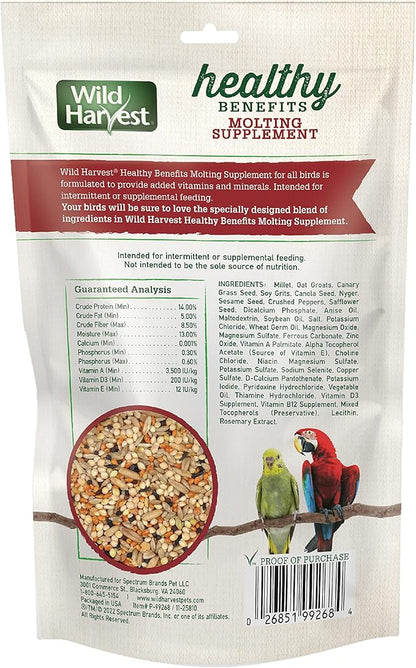 Wild Harvest Healthy Benefits Molting Supplement, 7.5 Oz., for All Birds (Pack of 2)