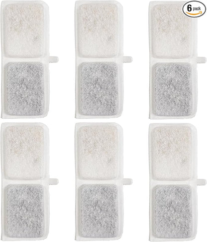 Level One Pets Duo 2 in 1 Submersible Aquarium Filter - Replacement 6 Pack Carbon and Resin Filter