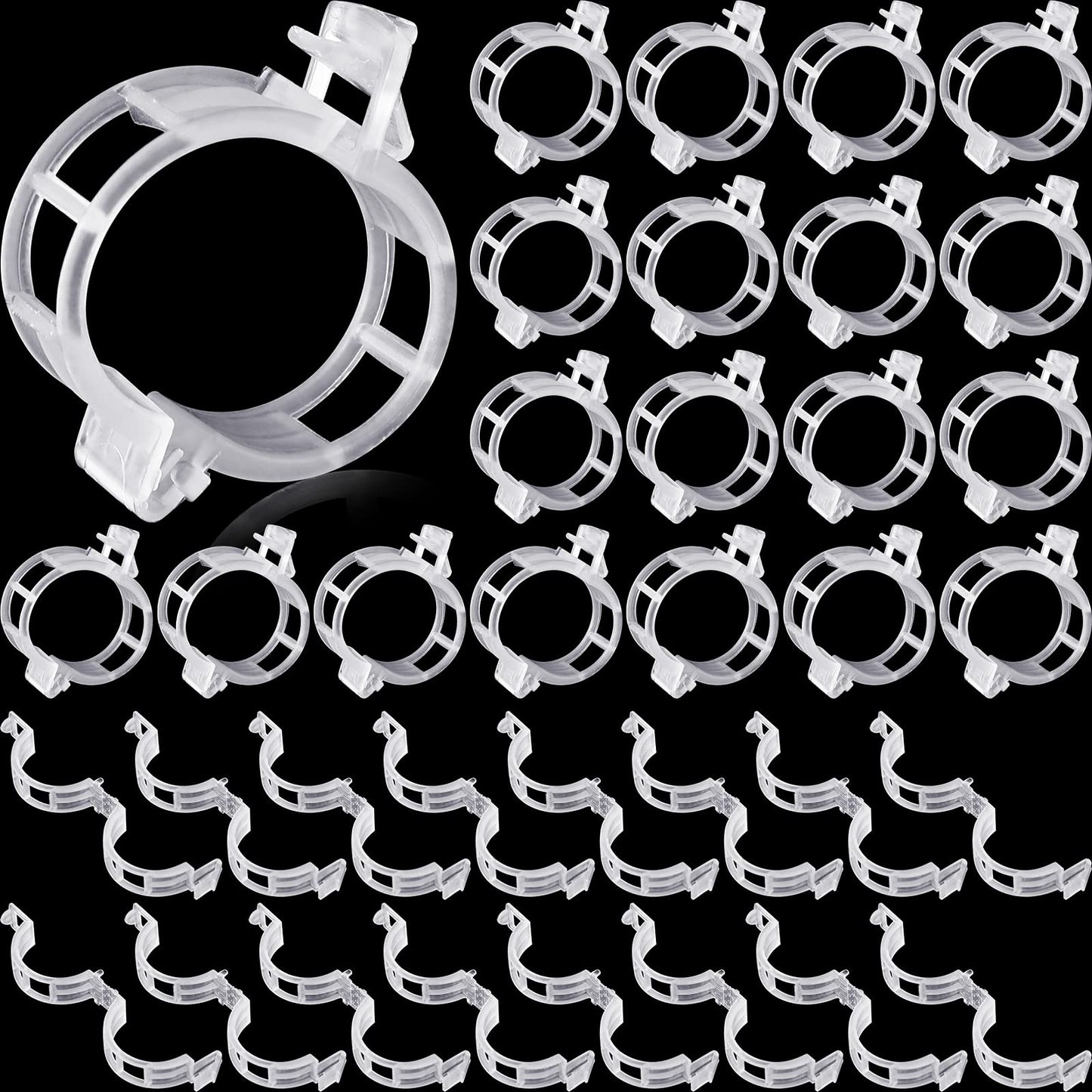 Qunclay 1500 Pcs Tomato Clips Plant Support Clips for Outdoor Plants Bulk String Trellis Grape and Tomato Vine Climbing Plants Plastic White Garden Grow Upright Makes Healthier 1" Inner Diameter