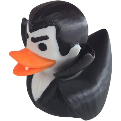 Vampire Duck Collectible Figurine - Striking Gothic Decor for Spooky Desk Display or Unique Gift - 3D Printed in Canada