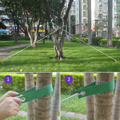 Tree Straps for Staking, 20 PCS Tree Support Straps for Newly Planted Saplings and Hurricane Protection, Tree Straightening Ties Green