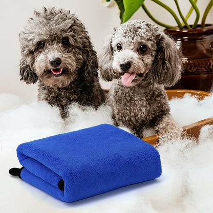2 Pcs Dog Towels for Drying Dogs Super Absorbent Dog Bath Towel Microfiber Puppy Drying Towel Soft Dog Blanket Quick Dry Pet Grooming Towels for Large Medium Small Dogs