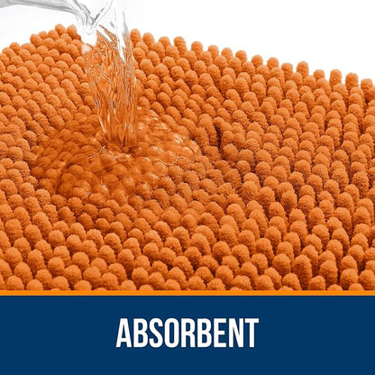 OLANLY Large Bathroom Rugs 59x35, Extra Soft Absorbent Chenille Bath Rugs, Rubber Backing Quick Dry, Machine Washable Bath Mats for Bathroom Floor, Tub and Shower, Home Decor Accessories, Clay
