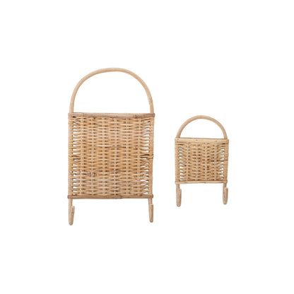Bloomingville Woven Rattan Wall Hooks, Set of 2