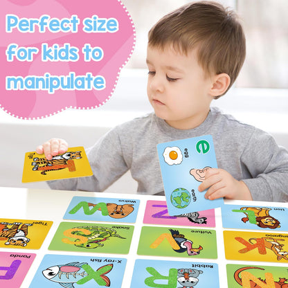 Broytain Sandpaper Letters Cards for Toddlers 3+,Word Games,Speech Therapy Toys for 3 4 5,Sensory Products, Educational Flash Cards,Learn Animals and Others