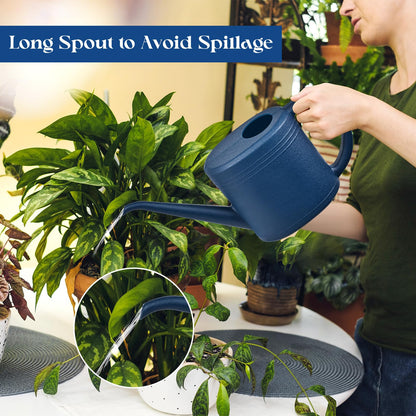 VKPLITE Watering Can for Garden Indoor Plants Outdoor Plant House Flower - 1/4 Gallon - Deep Blue