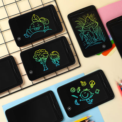 Zhehao 12 Pcs LCD Writing Tablet for Kids Colorful Drawing Doodle Board Drawing Tablet Erasable Reusable Electronic Draw Pad Gift for Boy Girl Educational Learning(6.5 Inch Screen,Dark Color)