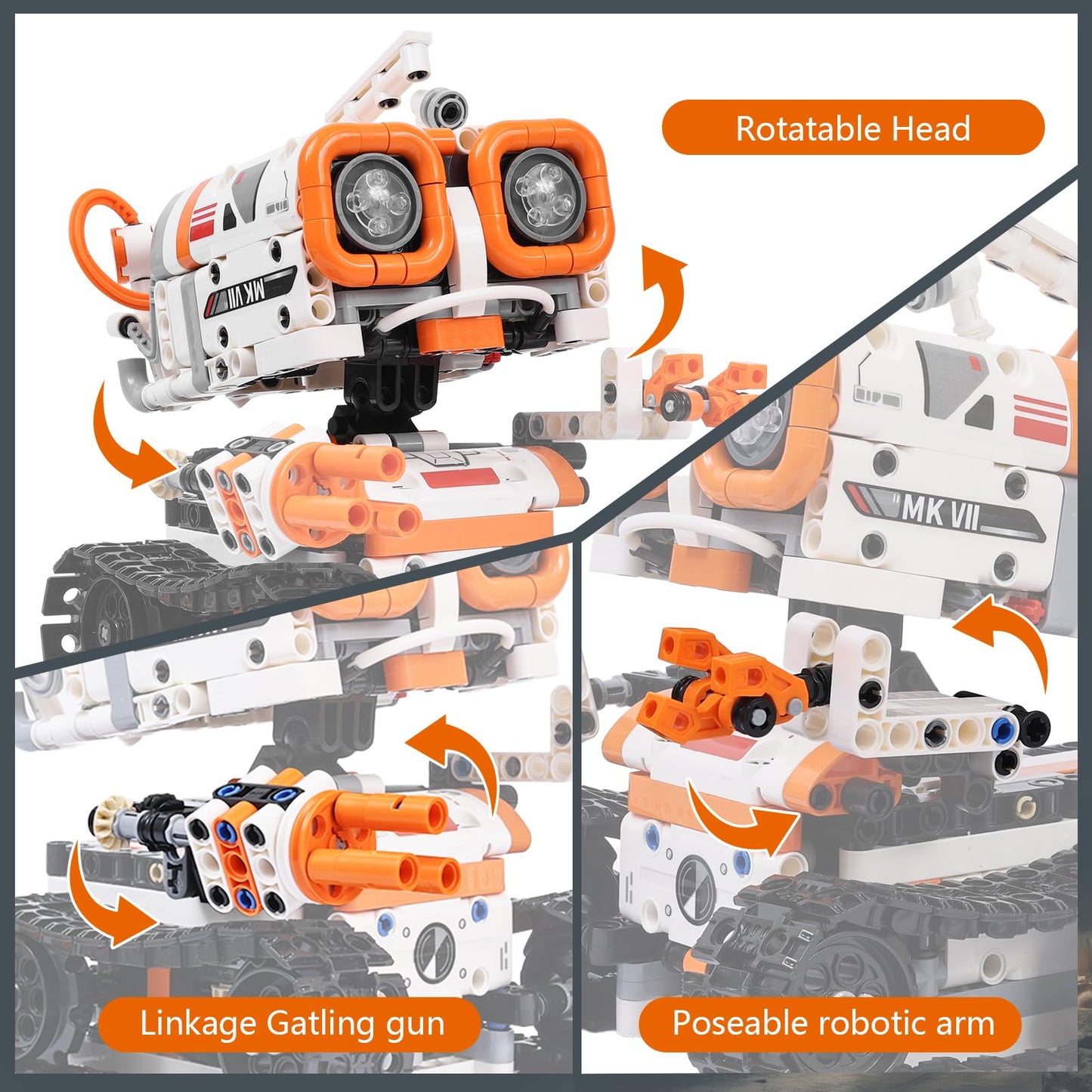 Kyanio STEM Robotics Kits for Kids Ages 8-12 8-14 Year Old, 3 in 1 Remote/APP Control & Programming Robot Building Set, Toy Coding Science Projects, Birthday Gift Ideas for 8 9 10 11 12+ Boys & Girls