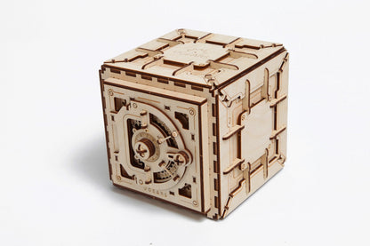 UGEARS Model Safe Kit 3D Wooden Puzzles for Adults - Wooden Model Kits for Adults - Mechanical Safe Puzzle Box, 3D Puzzles for Adult, DIY Wooden Model, Brain Teaser Hobby Gift Set for Fathers Day