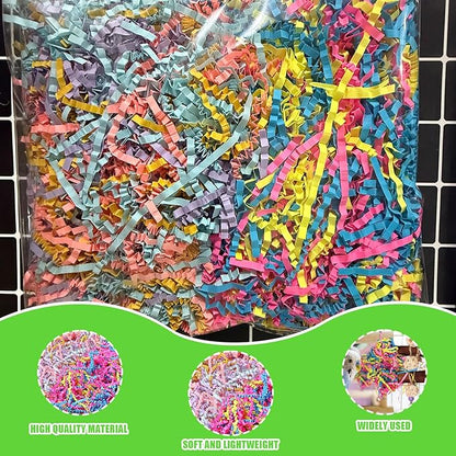 40g Bird Toys Supplement, Colorful Shred Paper Parrot Foraging Toy Refill, Bird Shredded Paper Toys for Parrot Conure Chewing Gift Wrapping
