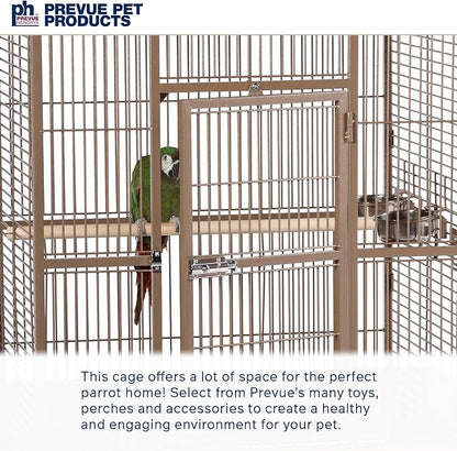 Prevue Hendryx Pet Products Wrought Iron Select Bird Cage 3153COCO, Coco Brown, 30-Inch by 22-Inch by 63-Inch