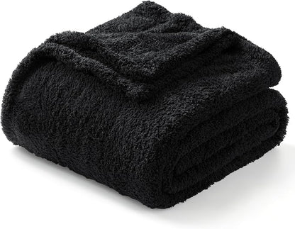 Exclusivo Mezcla Fleece Twin Size Bed Blanket, Ultra Soft, Lightweight and Fuzzy Black Blanket for Women, Home Decor, 60x80 Inches