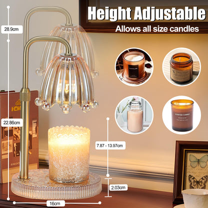 Maromamix Candle Warmer Lamp with Timer - Electric Wax Melt Warmer with Adjustable Height and Dimmer for Scented Candle Wax, Home Fragrance Décor and House Warming Birthday Gifts for Women Mom
