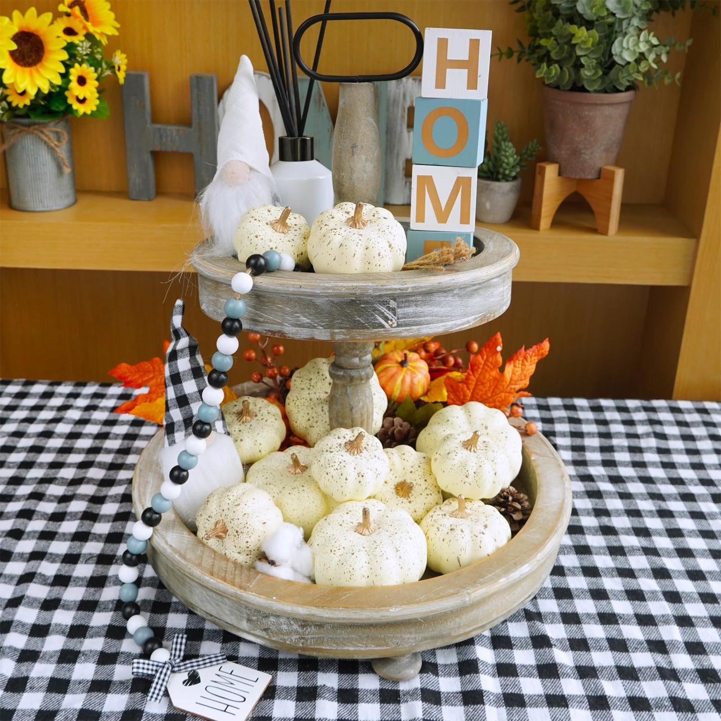 Winlyn 12 Pcs Assorted Harvest Cream Artificial Pumpkins Fall Decorative Pumpkins Small Faux Foam Pumpkins for Farmhouse Wedding Halloween Thanksgiving Baby Shower Table Centerpiece Mantel Décor