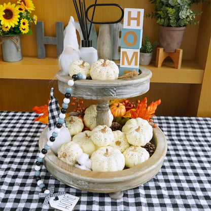 Winlyn 12 Pcs Assorted Harvest Cream Artificial Pumpkins Fall Decorative Pumpkins Small Faux Foam Pumpkins for Farmhouse Wedding Halloween Thanksgiving Baby Shower Table Centerpiece Mantel Décor