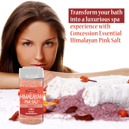 Concession Essentials- Himalayan Fine Grain Pink Salt (1lb) Includes a 3" Wooden Scoop