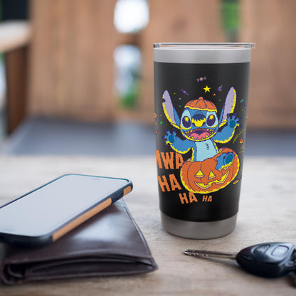 Disney Stitch Jack-o’-Lantern Surprise Mwa Ha Ha Halloween Stainless Steel Insulated Tumbler