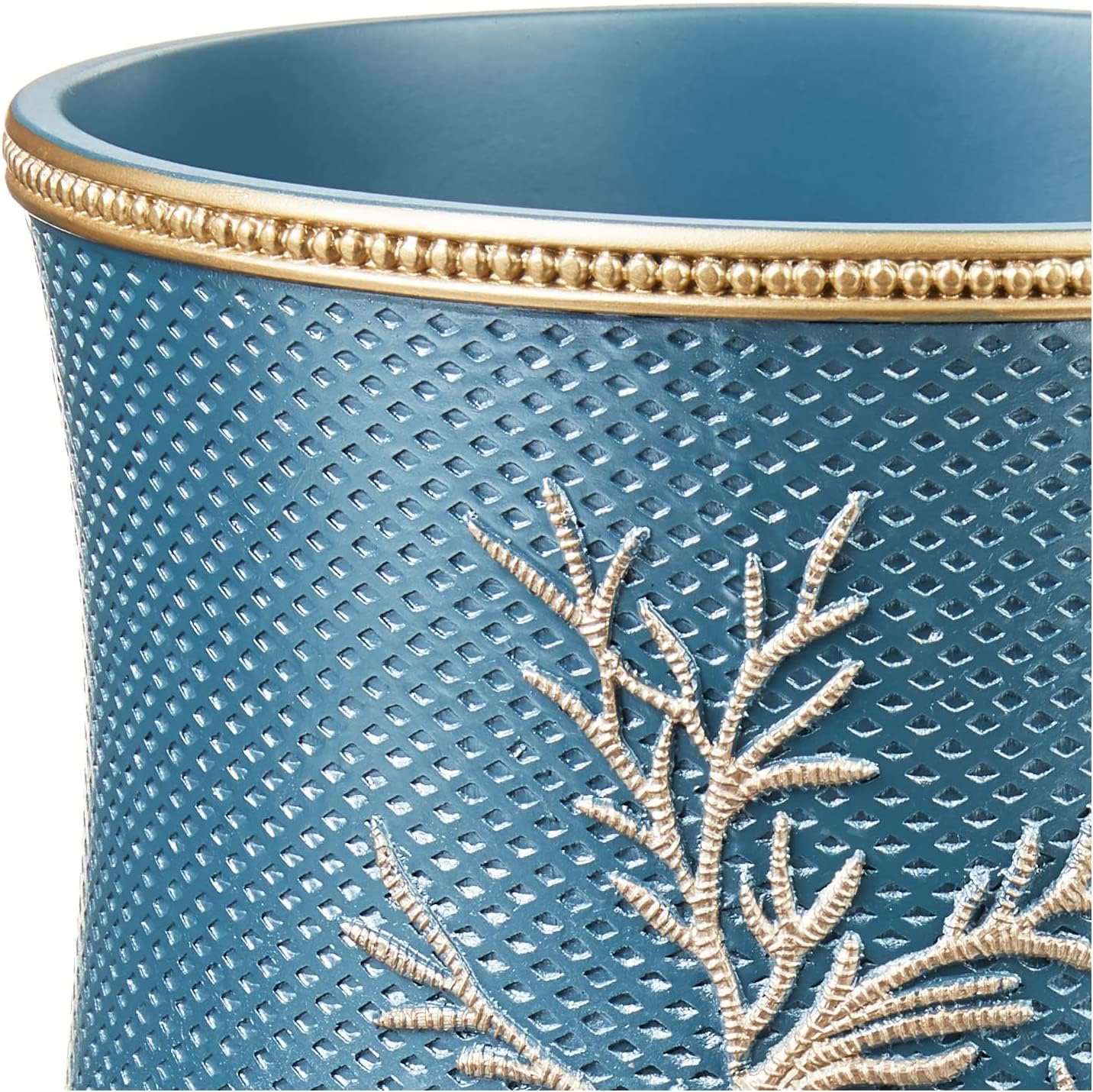Zahari Home Decorative Trash Can for Bathroom, Office & Bedroom - 2.1 Gallons Stylish & Small Trash Can for Dorms, Desktop & Restroom - Chic Waste Basket for Compact Spaces, Capri