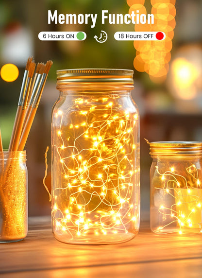 Minetom Fairy Lights, 66ft 200 LED Warm White USB Powered String Lights, Waterproof Silver Wire, Ideal for Indoor/Outdoor Decoration